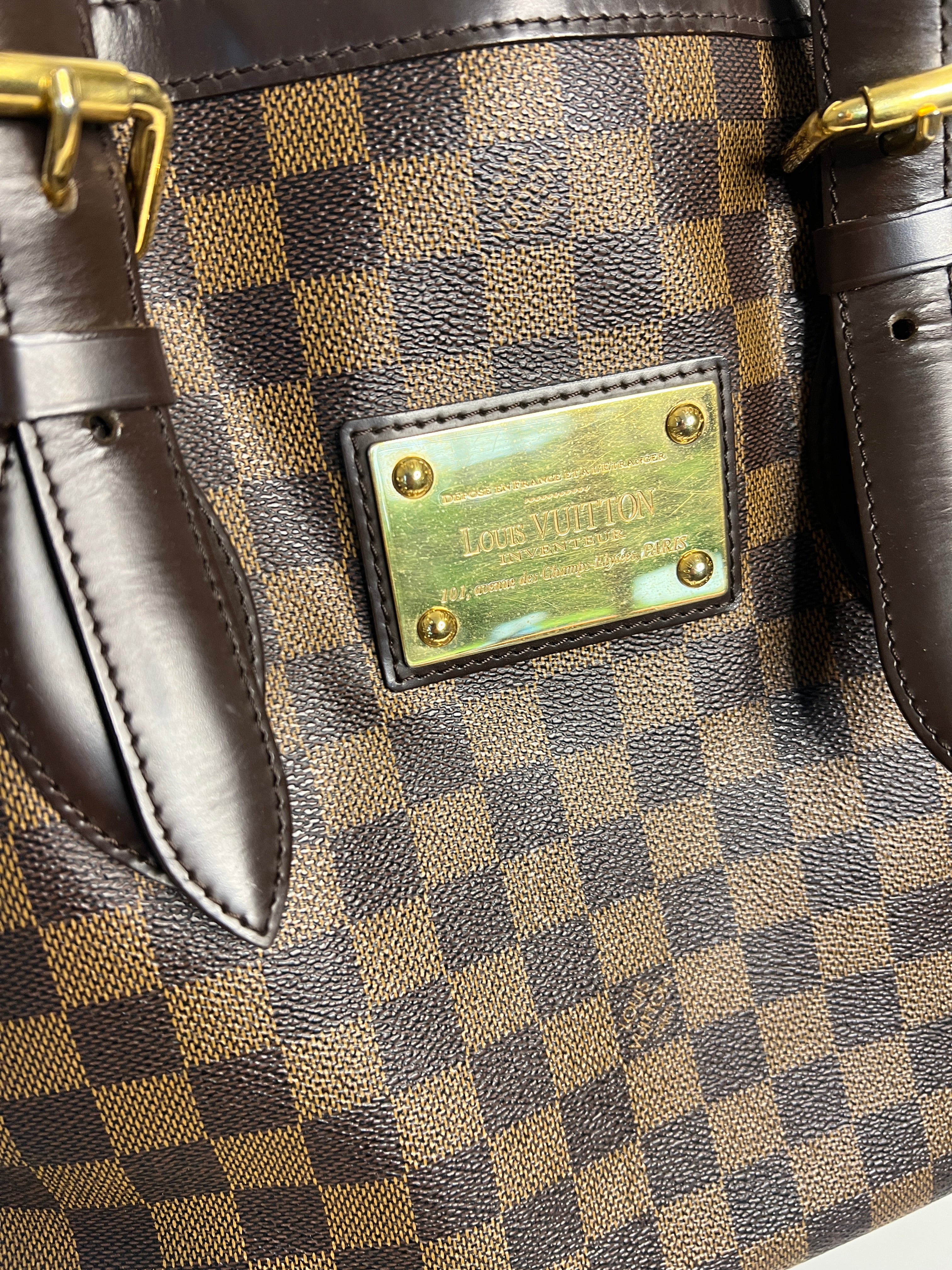 Louis Vuitton Hampstead MM Damier Ebene Canvas Schoudertas Shopper