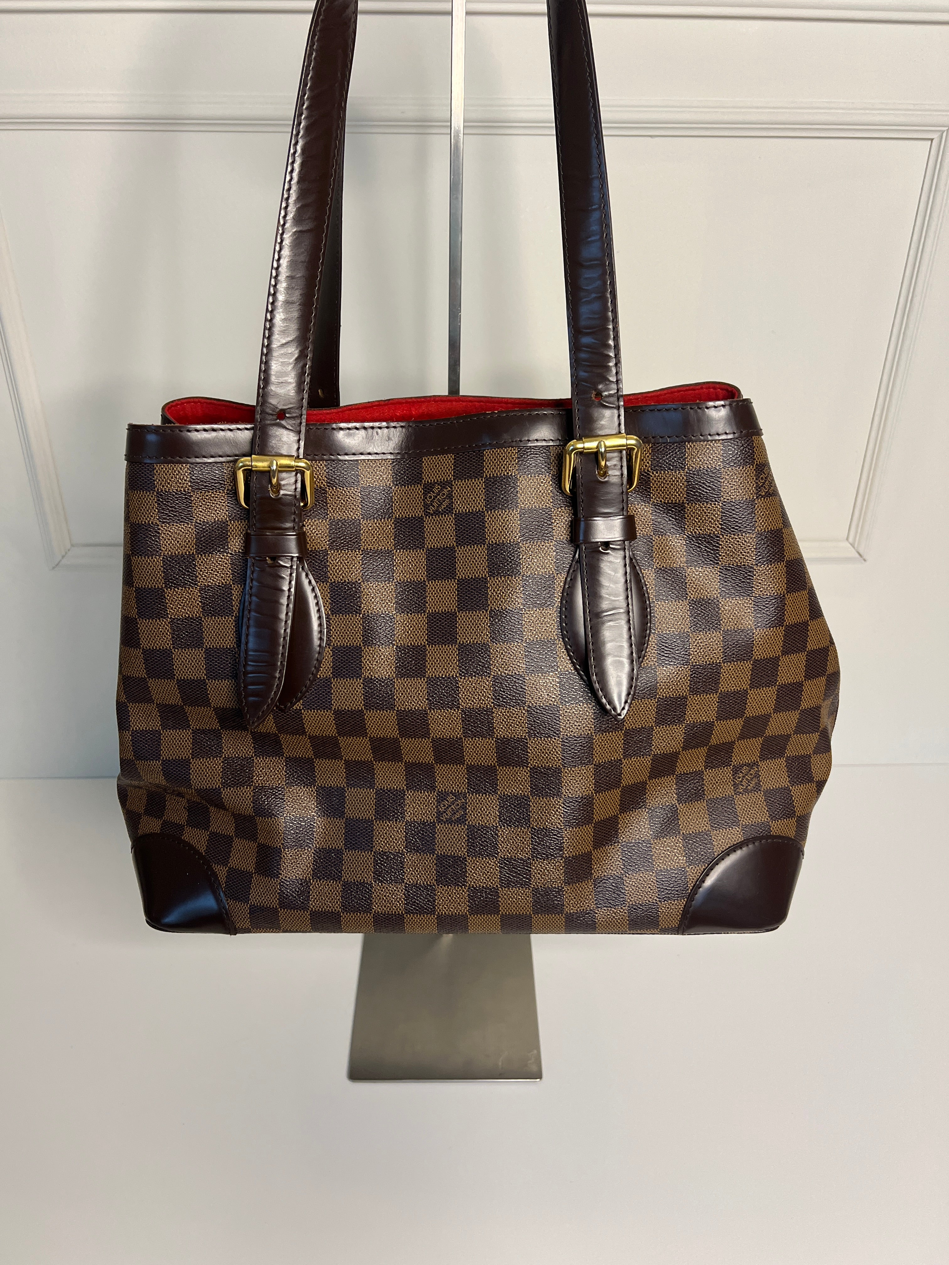 Louis Vuitton Hampstead MM Damier Ebene Canvas Schoudertas Shopper