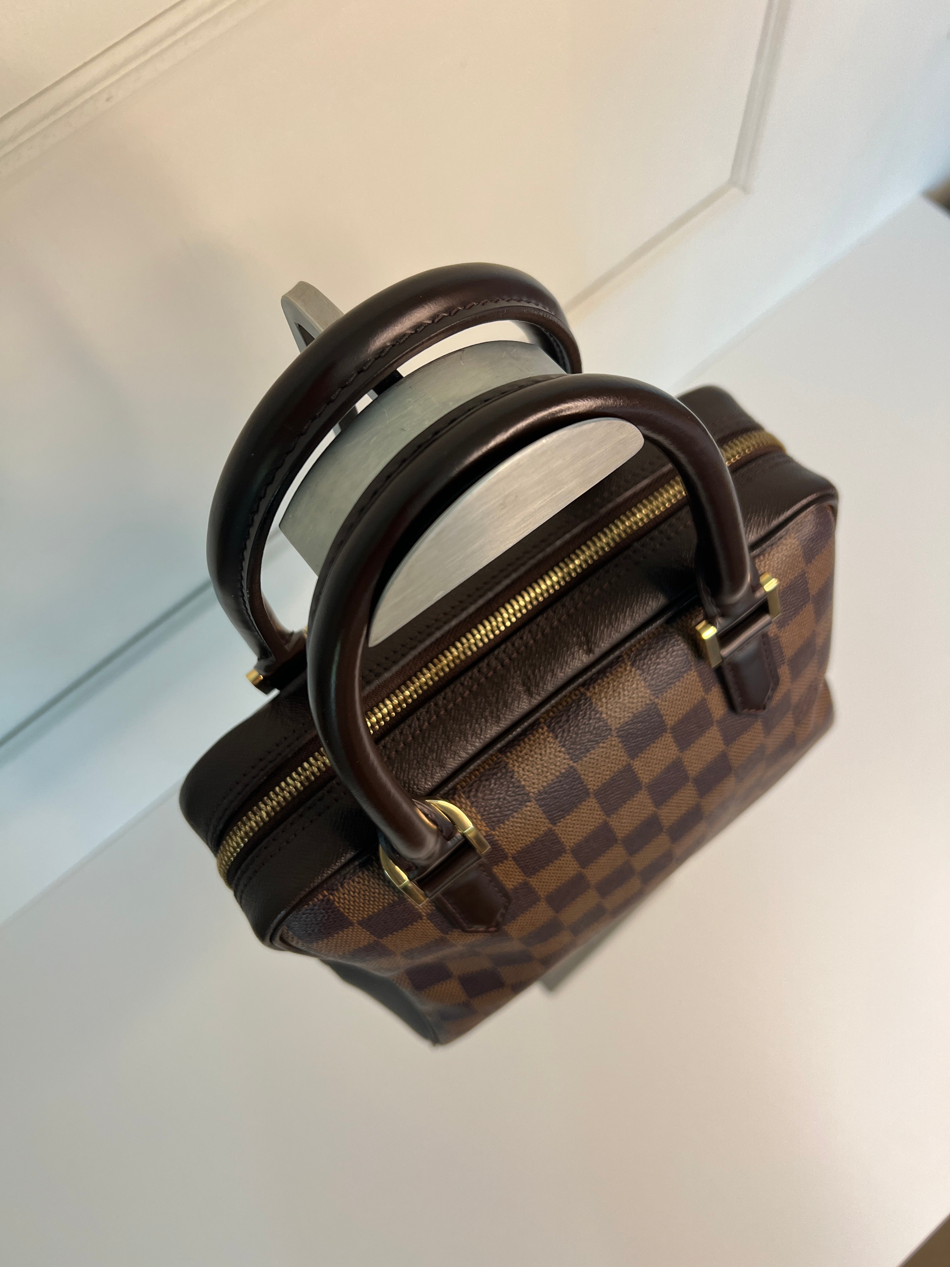 Louis Vuitton Brera Damier Ebene Canvas Schouder Handtas