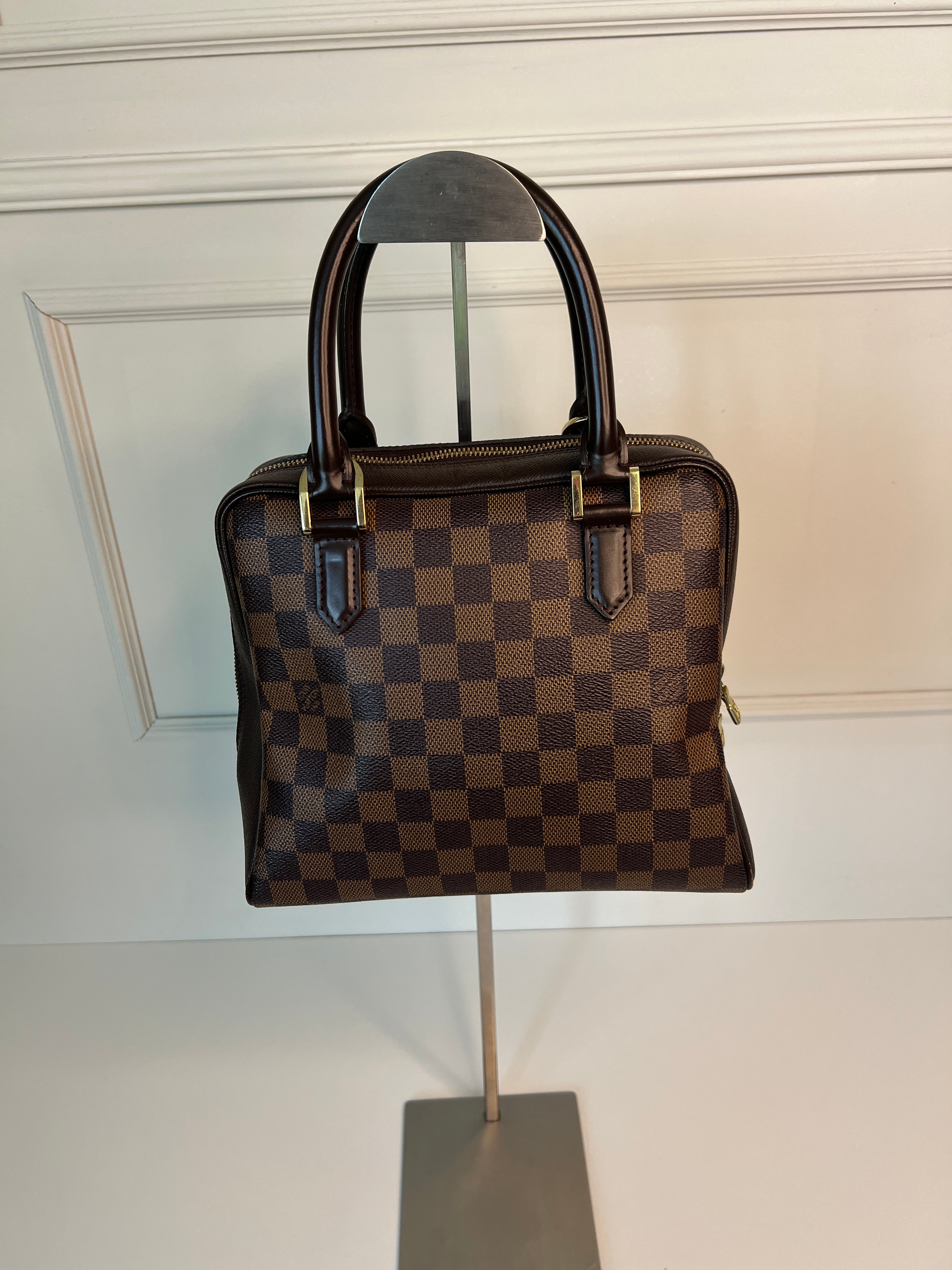 Louis Vuitton Brera Damier Ebene Canvas Schouder Handtas