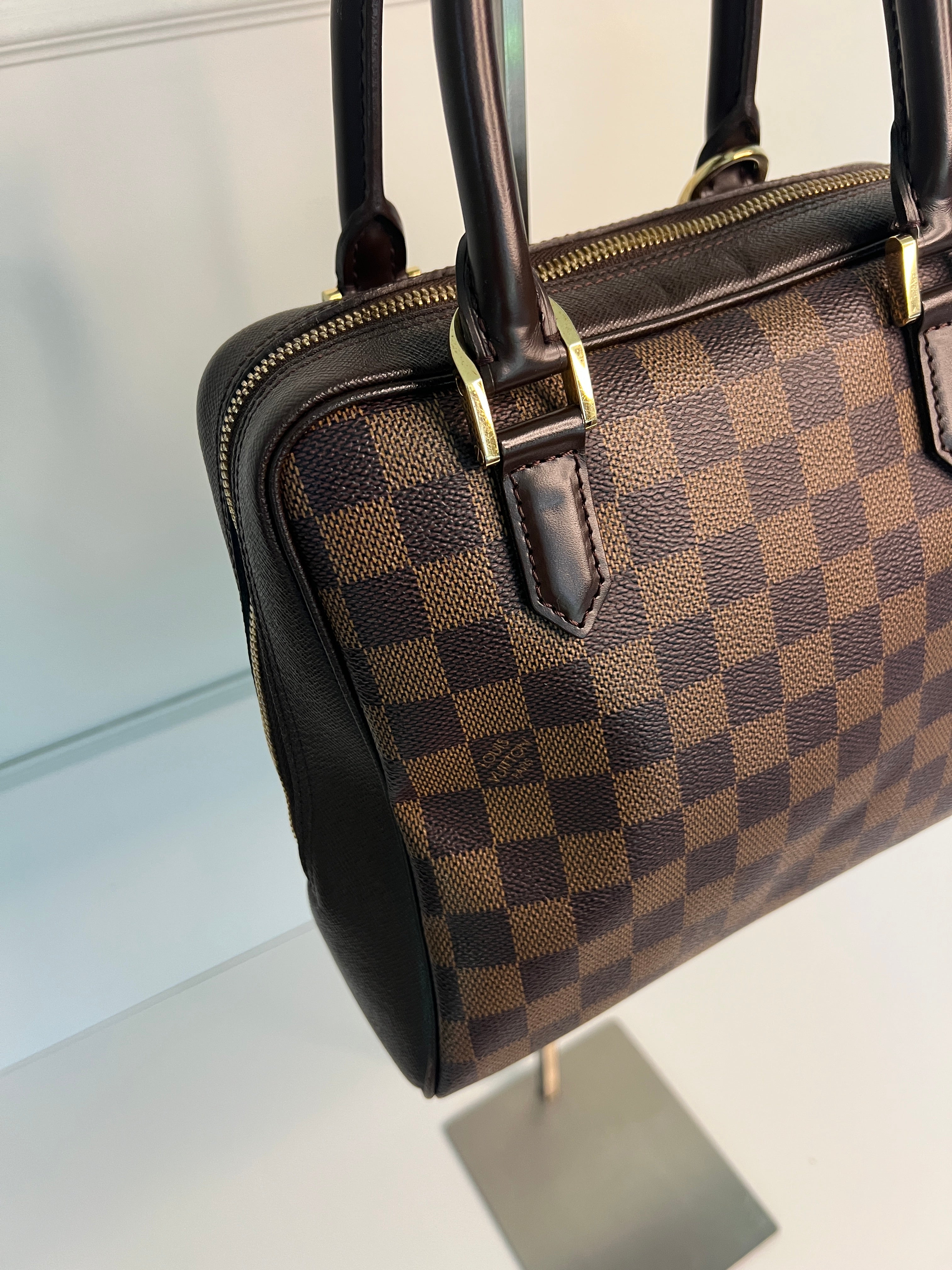 Louis Vuitton Brera Damier Ebene Canvas Schouder Handtas