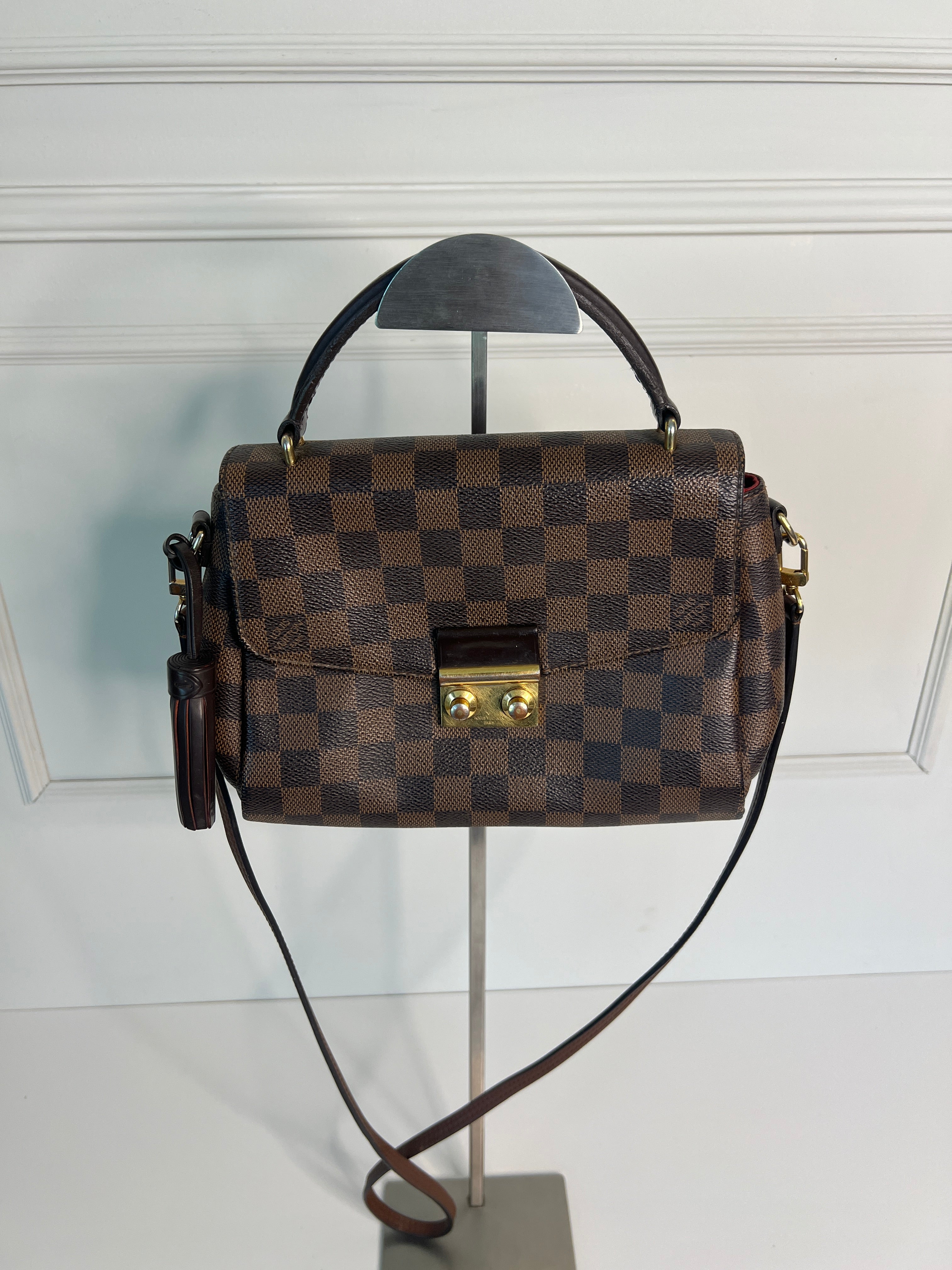 Louis Vuitton Croisette Damier Ebene Canvas Crossbody Handtas