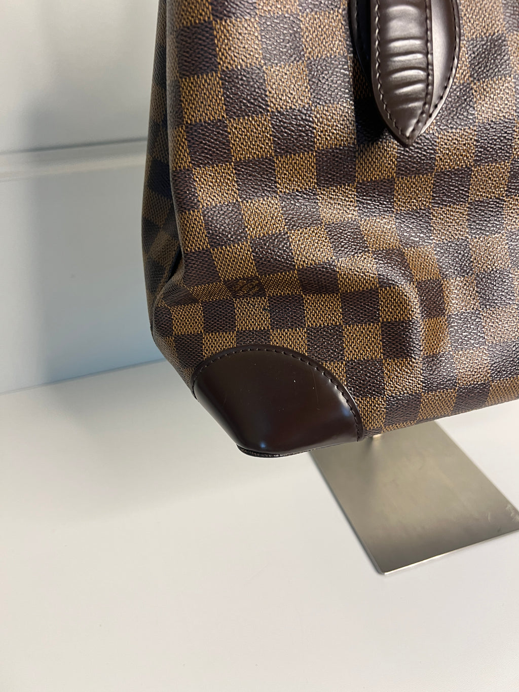 Sac shopping à bandoulière Louis Vuitton Hampstead MM en toile Damier Ebene
