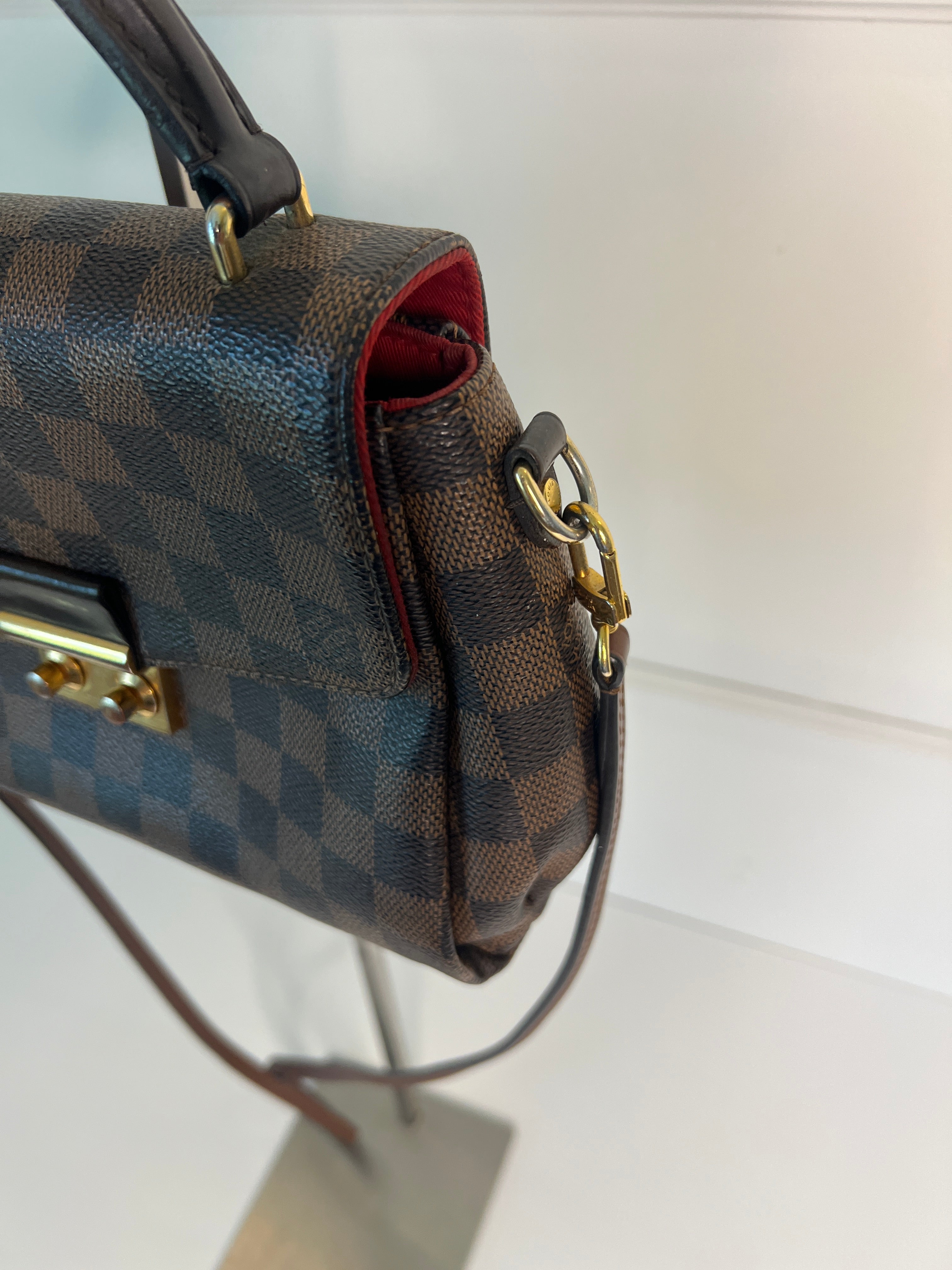 Louis Vuitton Croisette Damier Ebene Canvas Crossbody Handtas